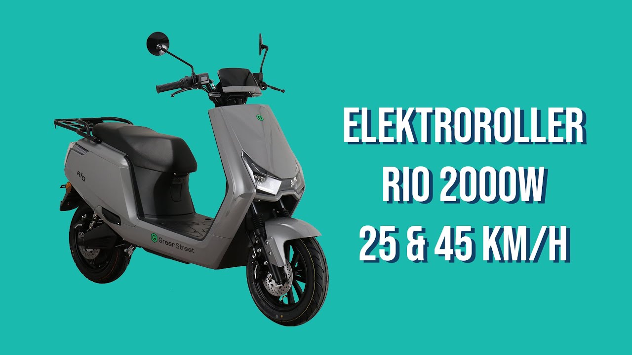 GreenStreet Elektroroller Rio 2000 W 25 & 45 km/h