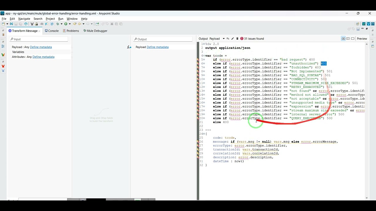 MuleSoft Project Error Handling: