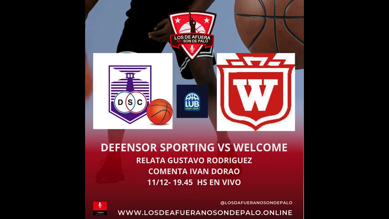 Defensor Sporting vs Welcome jueves 19.45 hs en vivo por 