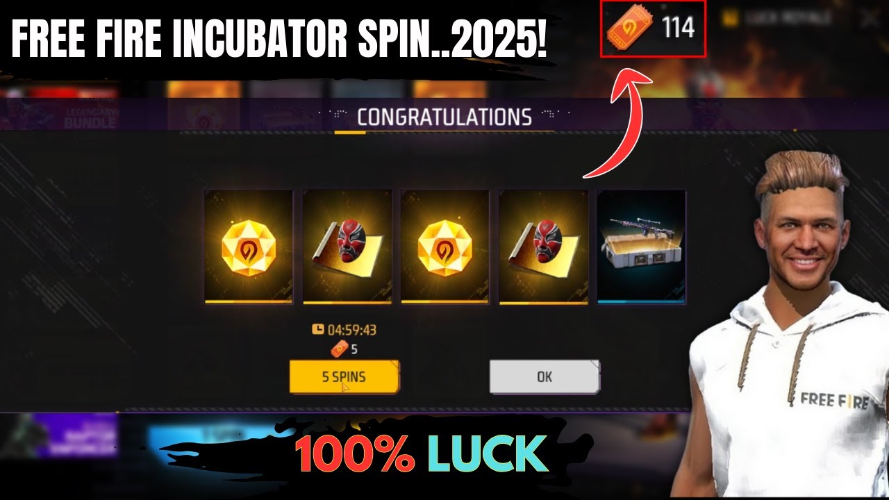NEW 3-in-1 Incubator Spin! | Got ALL Legendary Bundles & Gun Skins for FREE in Free Fire! 😱