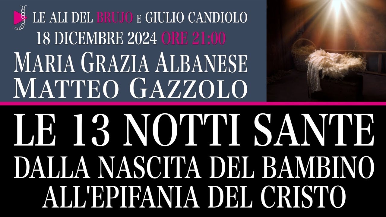 LE 13 NOTTI SANTE. Con Maria Grazia Albanese, Matteo Gazzolo e Giulio Candiolo 