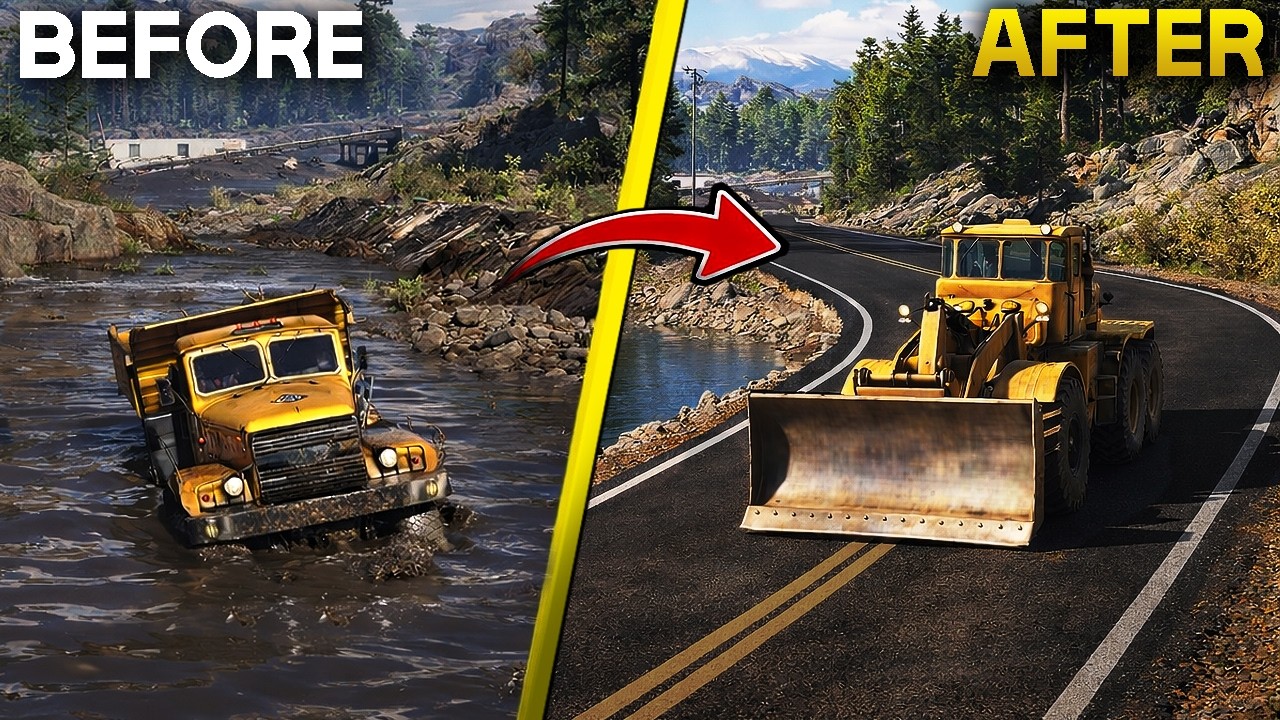 ROADCraft - Сможем ли мы построить дорогу через опасное болото? И вот что произошло. (4K)