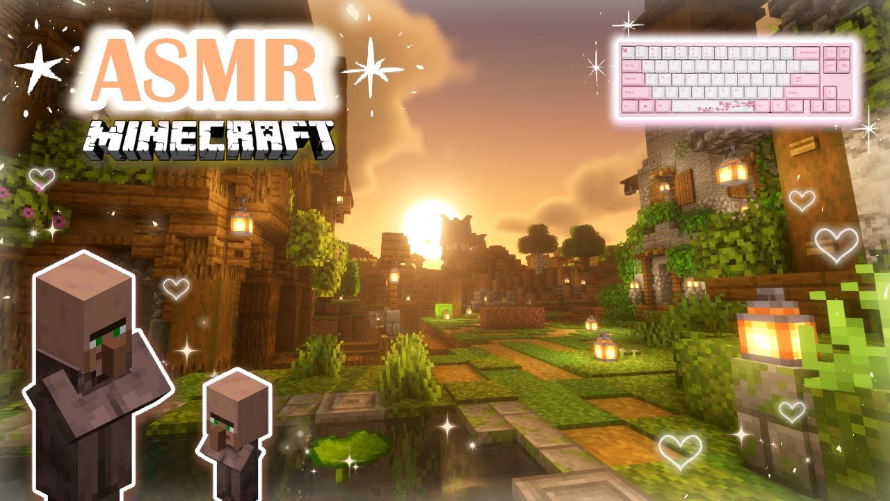 Minecraft ASMR ♡ - Our Community Build! (Village) 💚 | Whispering & Keyboard Sounds ✨