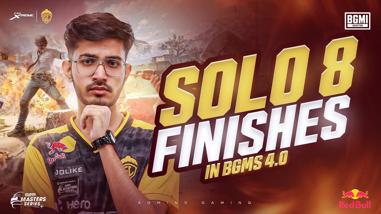 SOLO 8 FINISHES IN BGMS 4.0 ❤️‍🔥| 17 FINISHES HIGHLIGHT 💛| ADMINO GAMING |