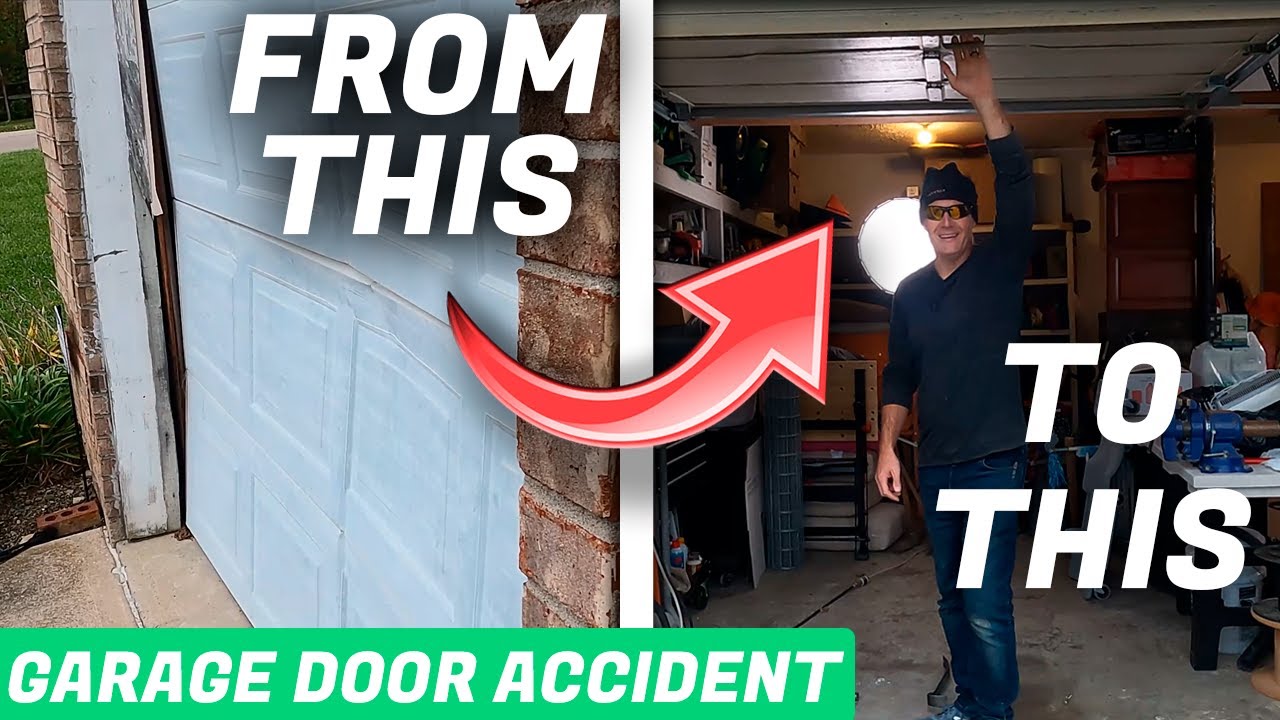 Smashed your garage door with your car?  Check out this quick and easy repair!