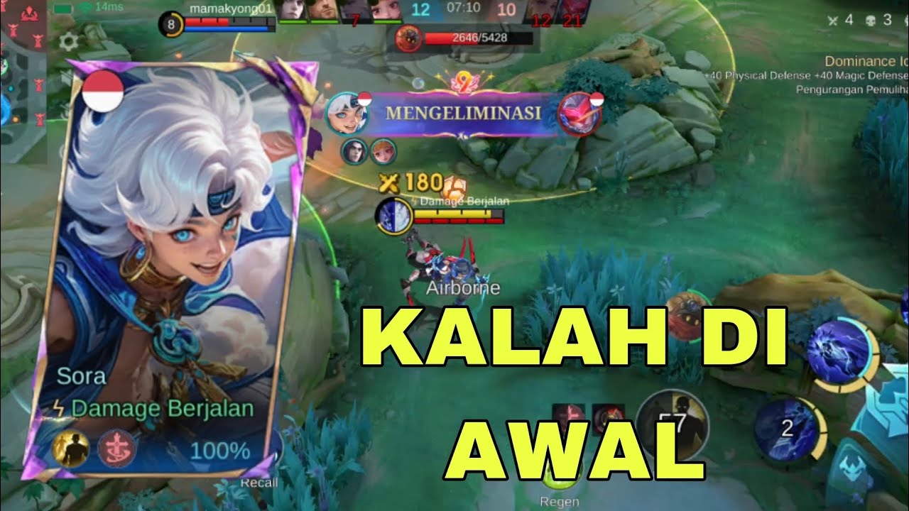 SORA BUILD STRONG KENA FIRST BLO*D DI AWAL GA NGARUH - MLBB INDO