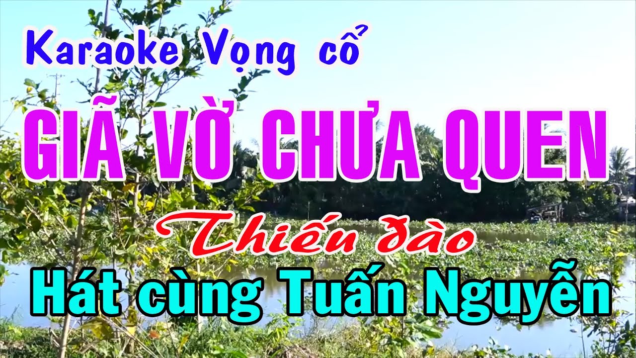 Karaoke vọng cổ GIẢ VỜ CHƯA QUEN - THIẾU ĐÀO [Hát cùng Tuấn Nguyễn]