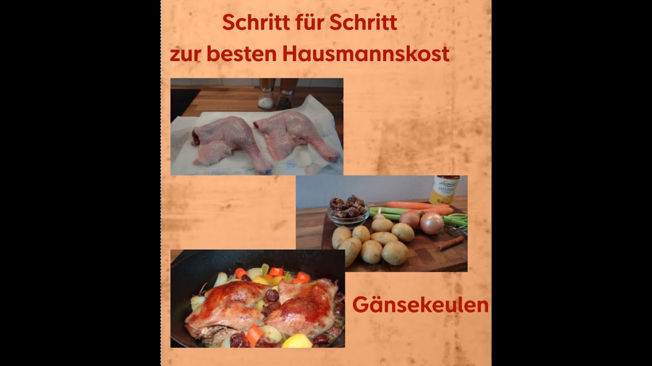 Schritt für Schritt zu schmackhaften Gänsekeulen mit Maronen und Zimt