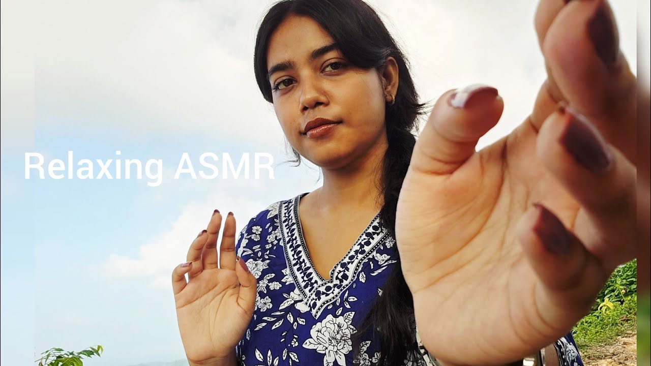 ASMR HINDI- Close-Up Face Touching + Cloud Tracing + Installing Positive Energy