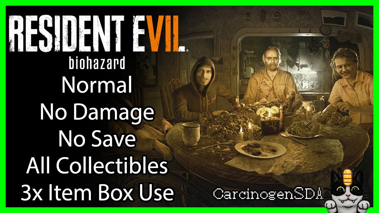 Resident Evil 7 (PC) - Normal, No Damage, No Save, All Collectibles (100%), 3x Item Box Use