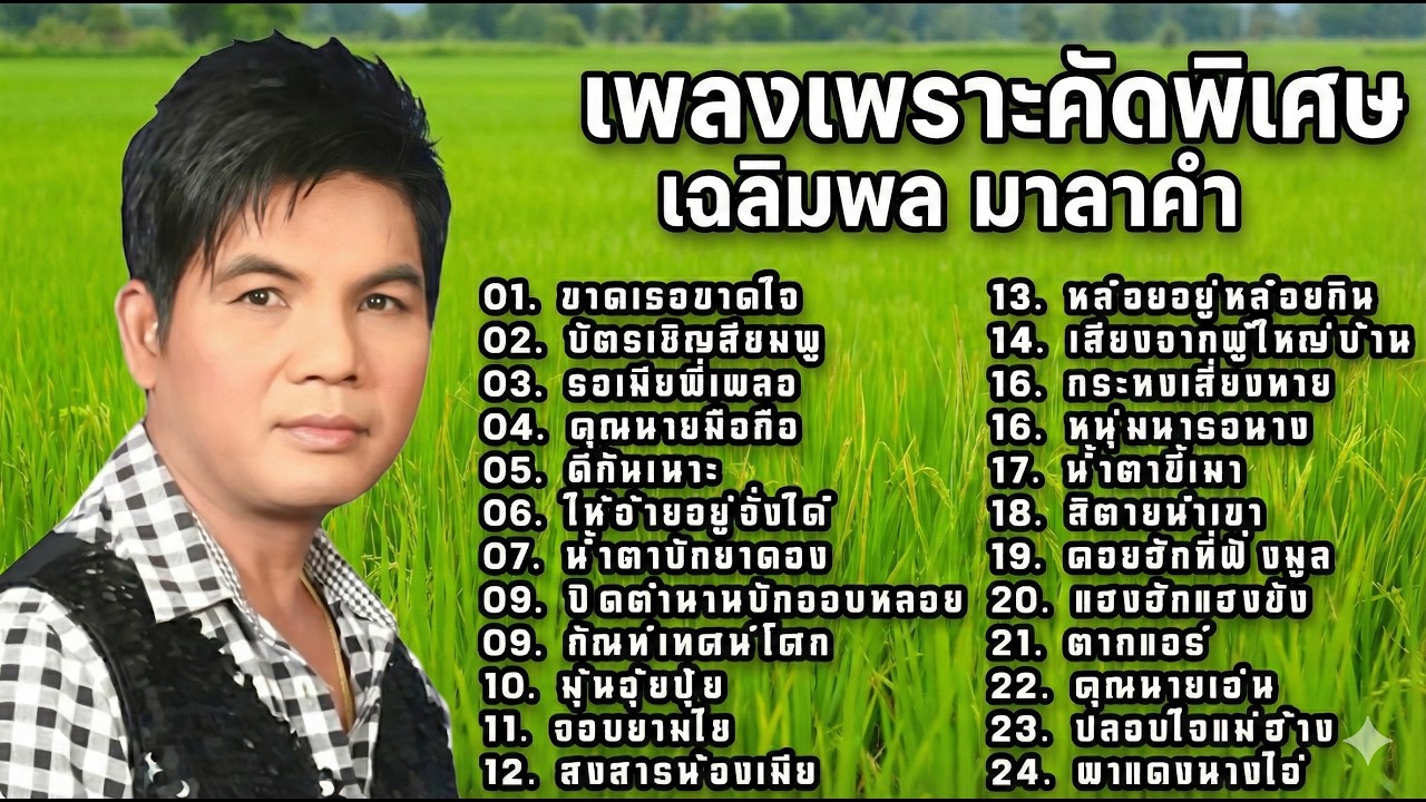 ฉลิมพล มาลาคำ เพลงคัดพิเศษ เพลงลูกทุ่งเพราะๆ (ไม่มีโฆษณา)