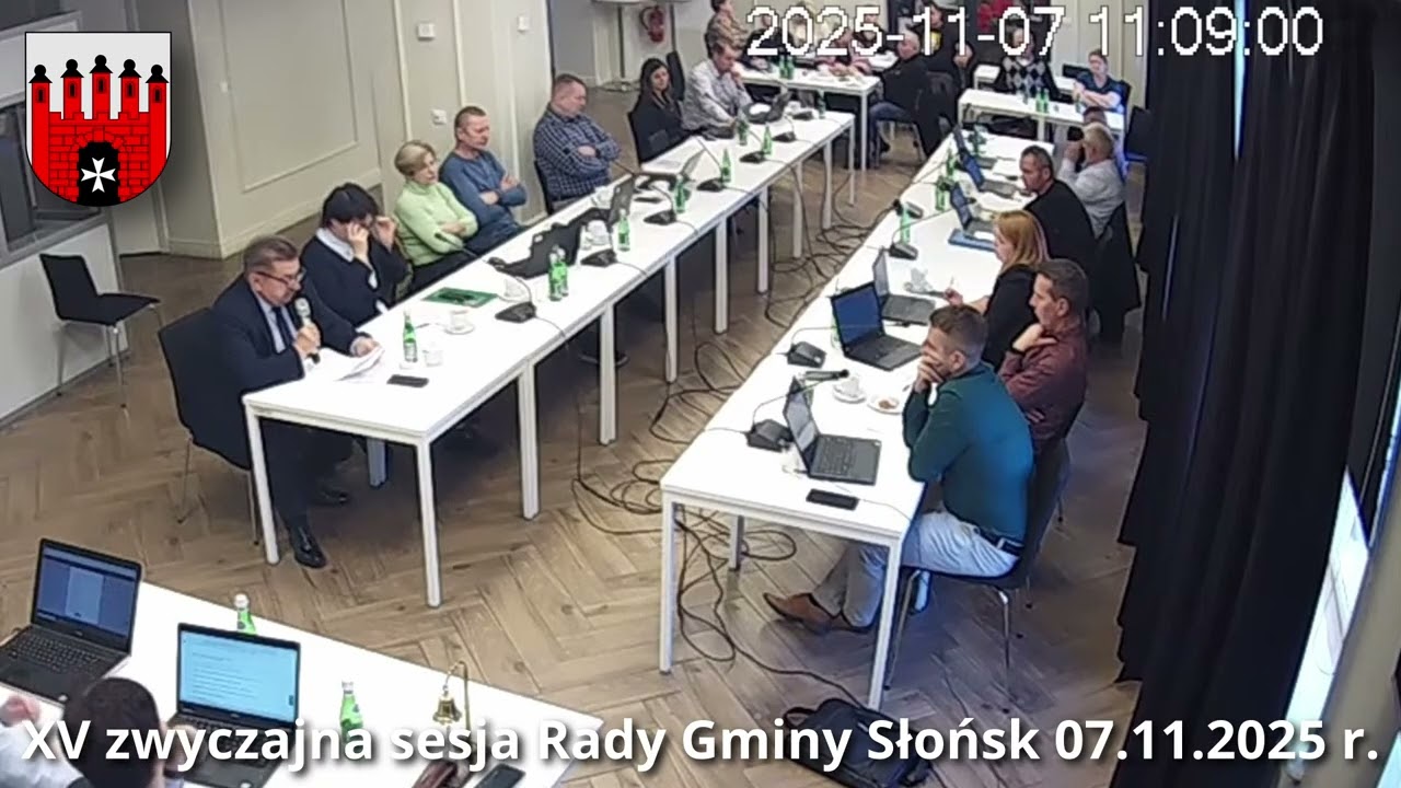 XV zwyczajna sesja Rady Gminy Słońsk 07.11.2025 r
