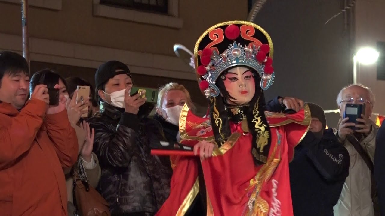 マルチ3CAM　女流彩華・大盛りあがり単独中国変面ショー　第27回長崎燈會ランタンフェスティバル2020　中央公園会場　20200207
