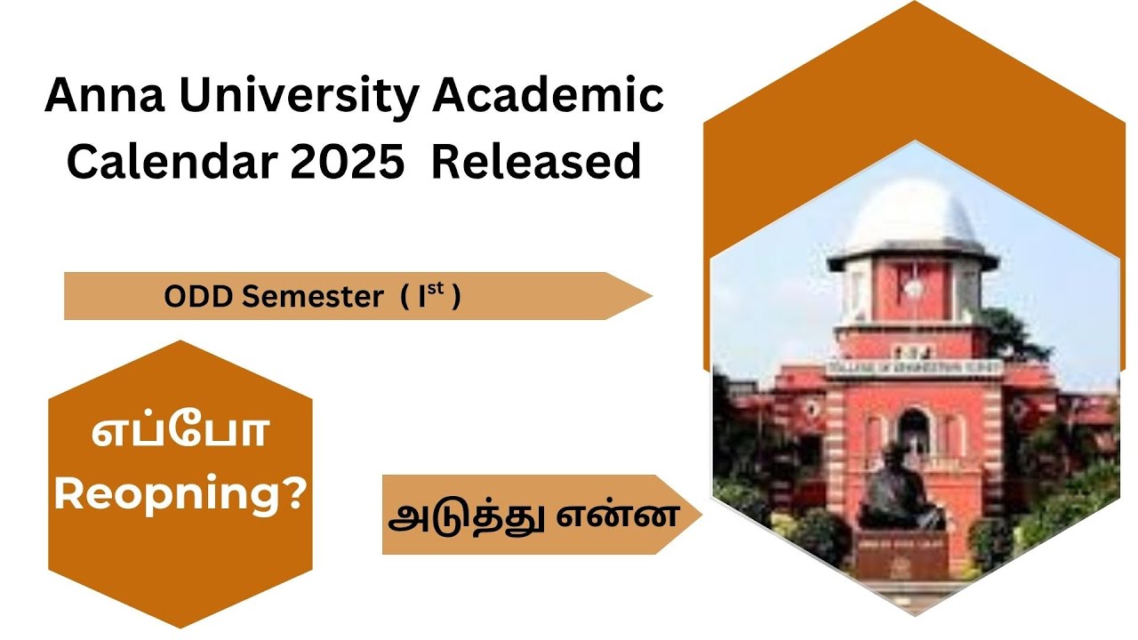 Anna University Academic Calendar 2025 Released for First year Students #annauniversity #engineering
