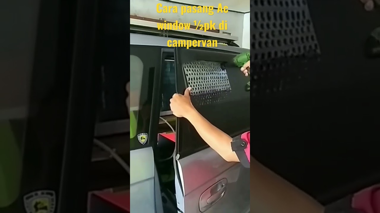 cara pasang ac window ½pk di campervan 