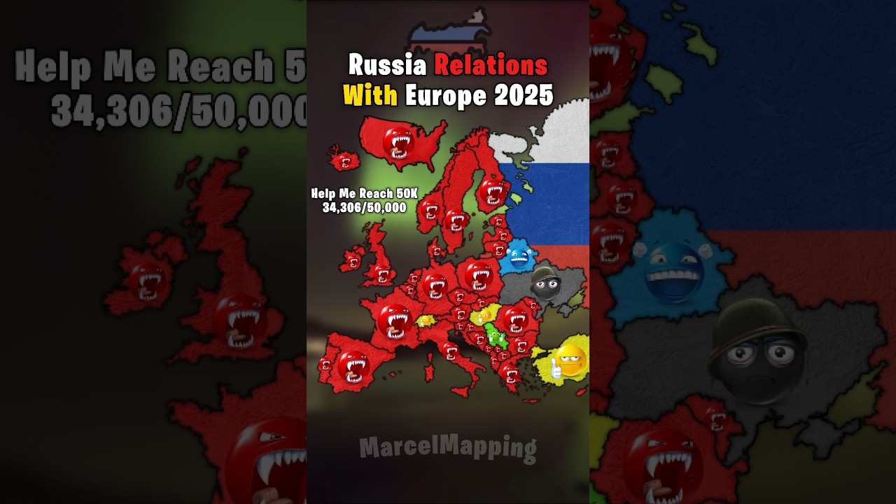 Russia Relations With Europe 2025 VS 2002 #popular #geography #shorts #fyp