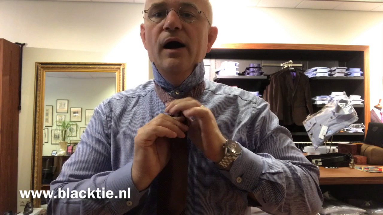 Stropdas knopen, dubbele windsor stropdas knoop. How to tie a tie?