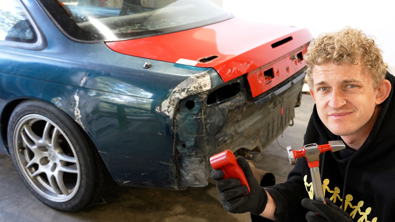 Bodywork begins on the crashed S14!