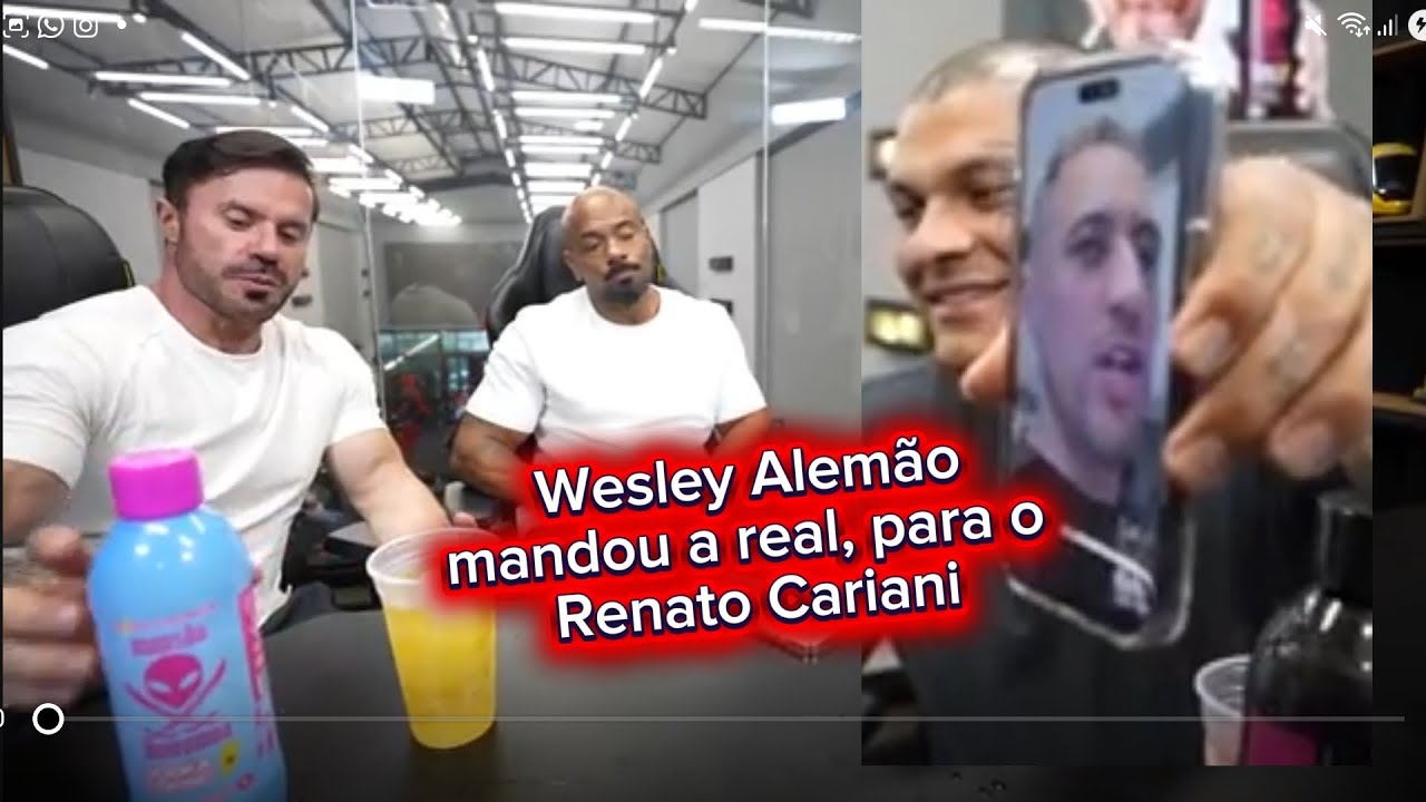 Wesley Alemão, mandou a  real para o Renato Cariani 