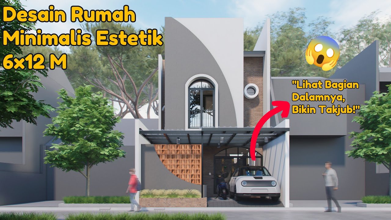 Gak Nyangka! Rumah Minimalis 6x12 Ini Punya 3 Kamar & Taman!