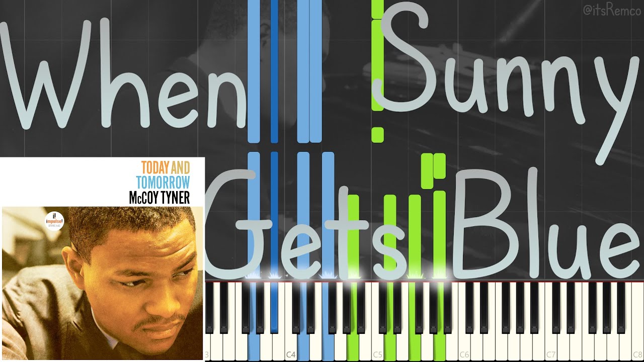 McCoy Tyner - When Sunny Gets Blue 1964 (Jazz Piano Synthesia + Double Bass) by @MidiTools