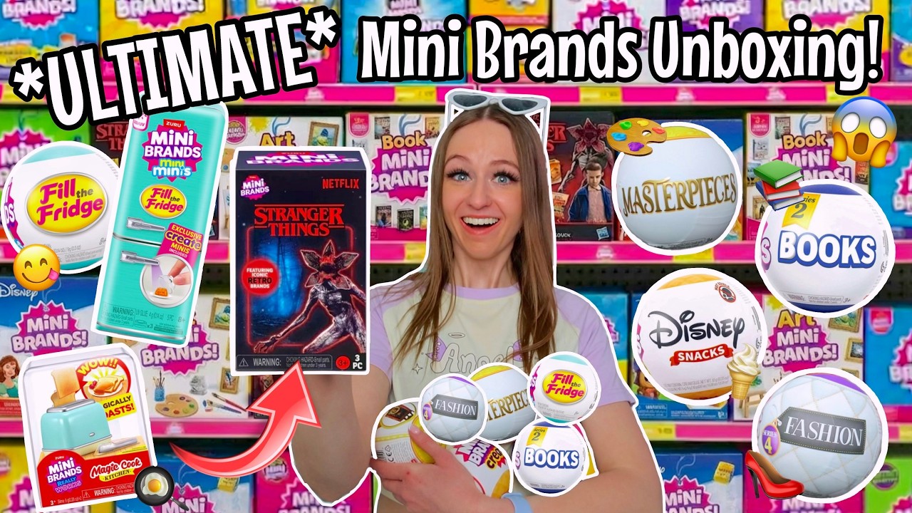 UNBOXING ALL *NEW* MINI BRANDS 2026!!😱⁉️(ART🎨MAGIC KITCHEN🍳STRANGER THINGS👹DISNEY SNACKS🍭 & MORE!!🫢)