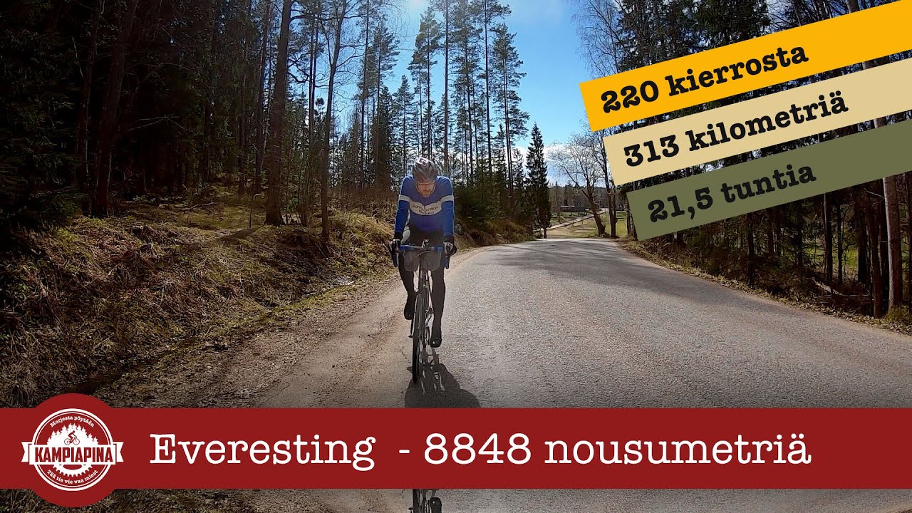 Everesting - 8848 nousumetriä pyörällä 21:ssä tunnissa