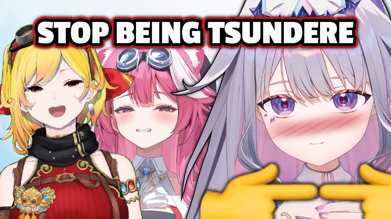 Biboo being extra tsundere towards Kaela and Raora today...