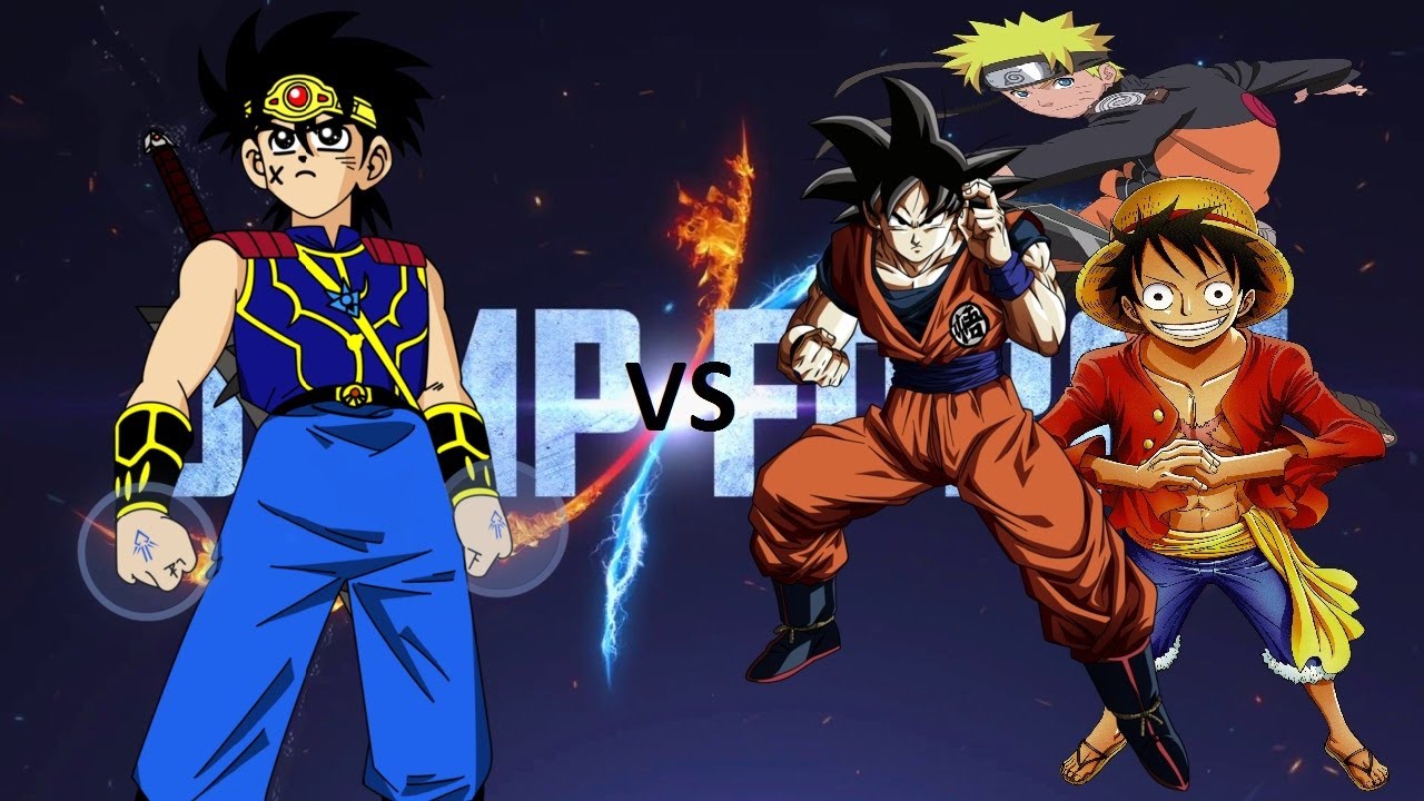JUMP FORCE: Dai vs Goku, Luffy and Naruto