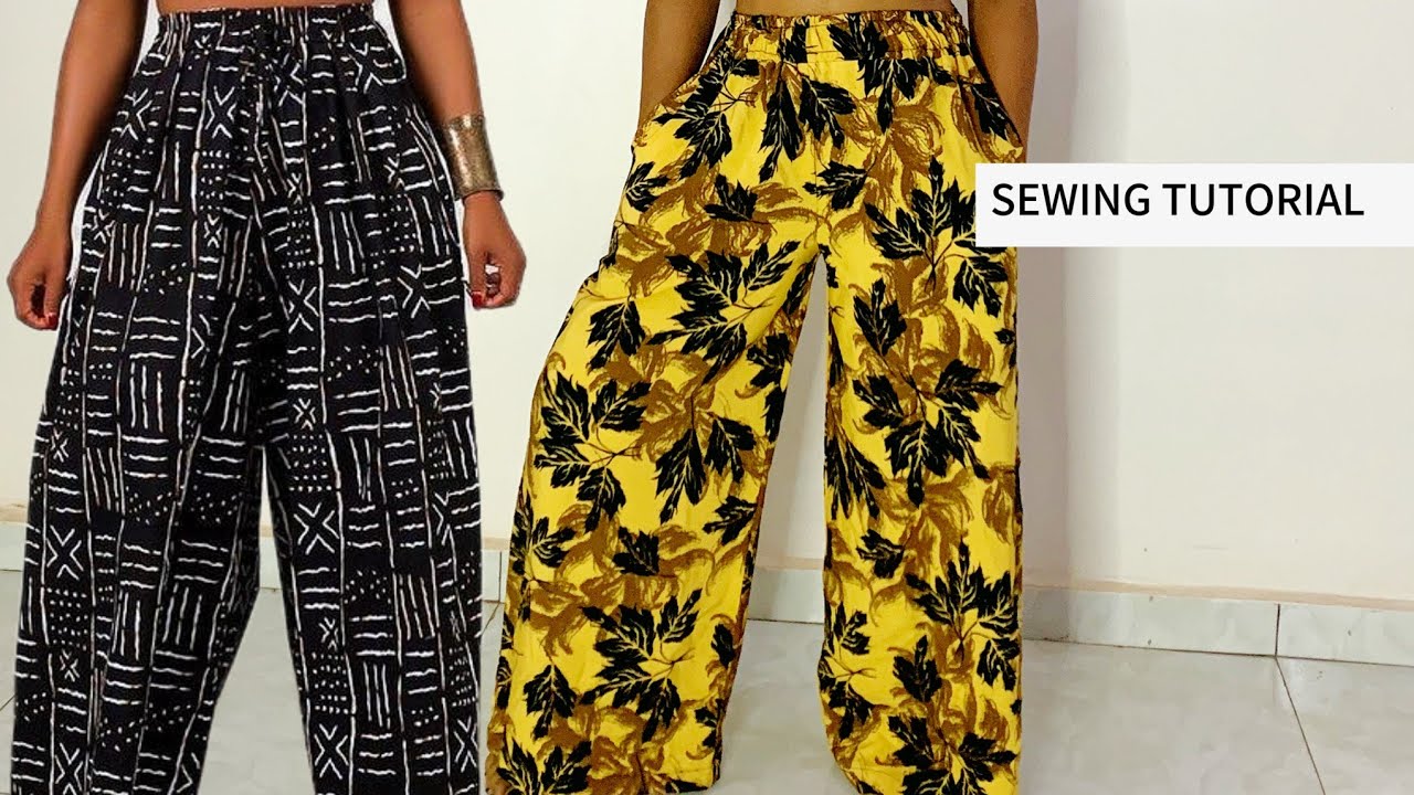HOW TO SEW A WIDE-LEG TROUSER WITH AN ELASTIC WAIST BAND