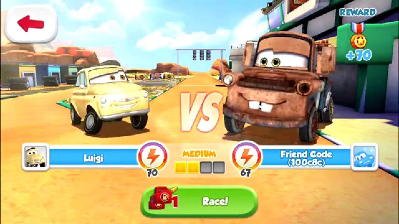 Disney Pixar Cars Fast as Lighting - Luigi vs Mater