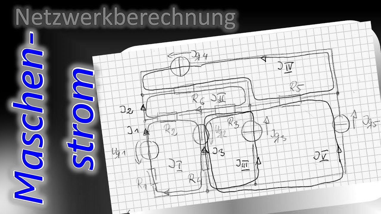 Maschenstromverfahren, Beispiel III/1 mit idealen Stromquellen