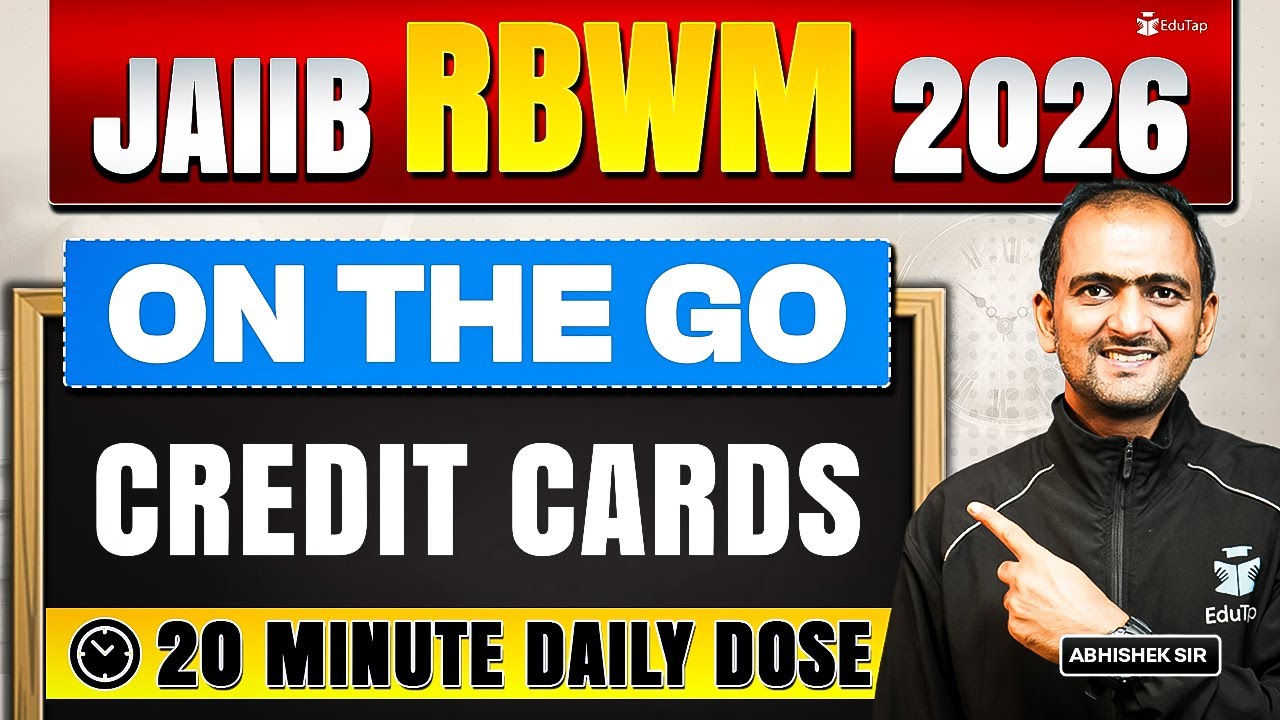 JAIIB RBWM Online Free Classes 2026 | Credit Cards Concept & Question | JAIIB May 2026