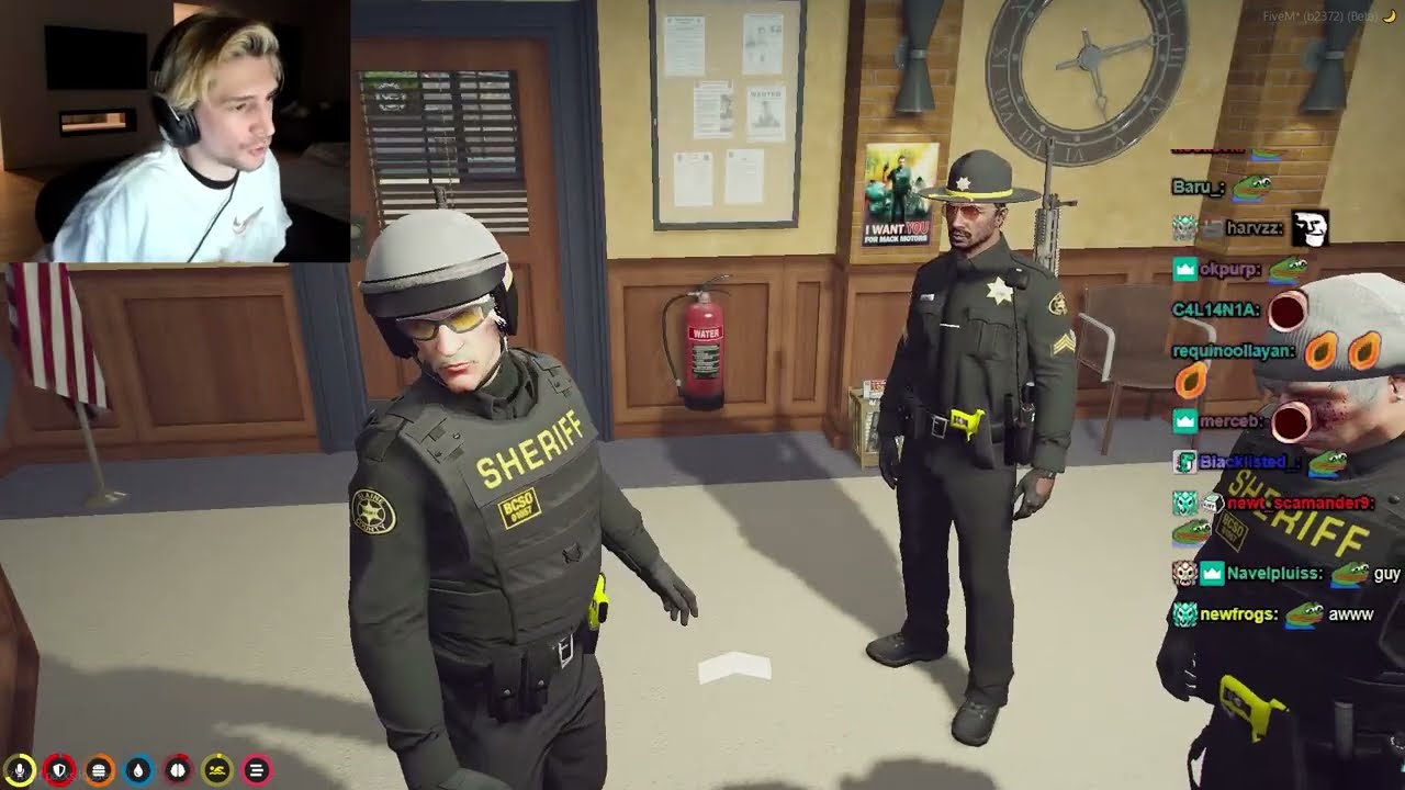 xQc PIERRE PAUL POLICE GTA No Pixel RP | #16 (Part 3/12)