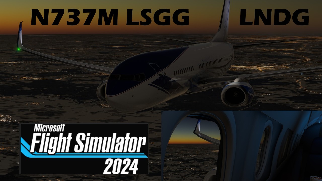 TRIBUTE TO THE GREATEST BBJ EVER N737M LANDING LSGG AT NIGHT
