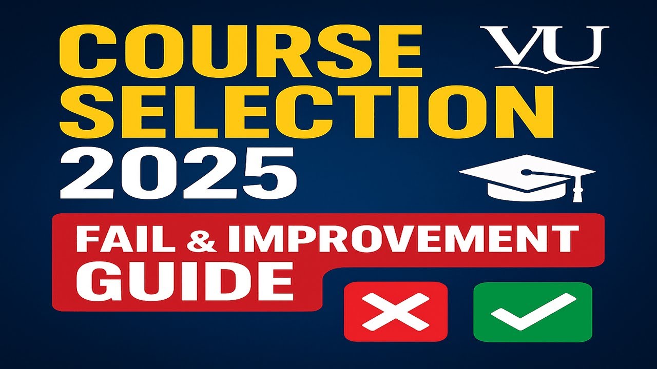 VU Course Selection 2025 | Fail & Improvement Subjects Guide | VU EduWarriors
