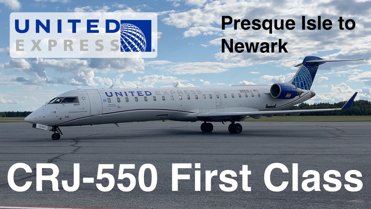 Первый класс United CRJ-550 | Отчёт о перелёте из Преск-Айла в Ньюарк