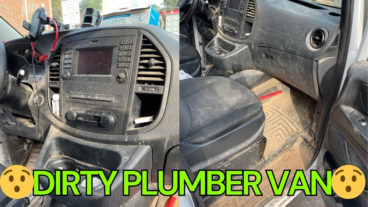 😭Interior Cleaning - Dirty Plumbers Work Van😭