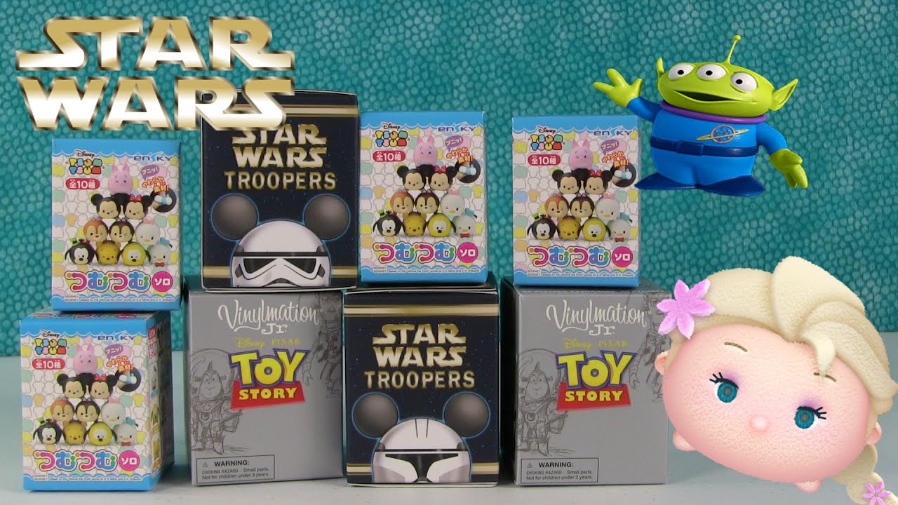 Toy Story Tsum Tsum Disney Vinylmation Troopers Star Wars Unboxing | PSToyReviews