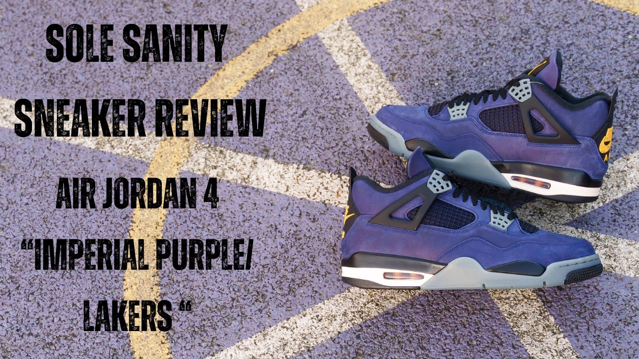 Обзор Air Jordan 4 &ldquo;Lakeshow&rdquo; | Кроссовки 4, вдохновленные командой Lakers, для Матча всех звезд ...