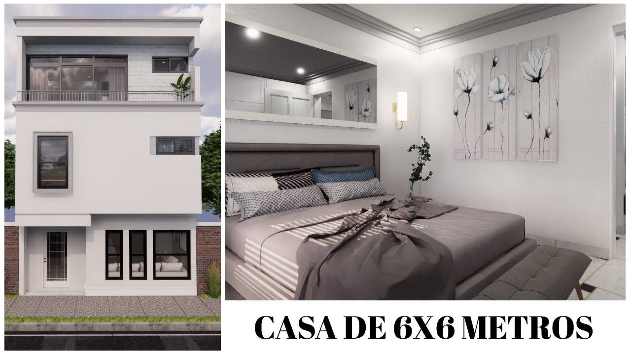 🏡 Casa De 6 x 6 Metros De 3 Pisos y con Terraza