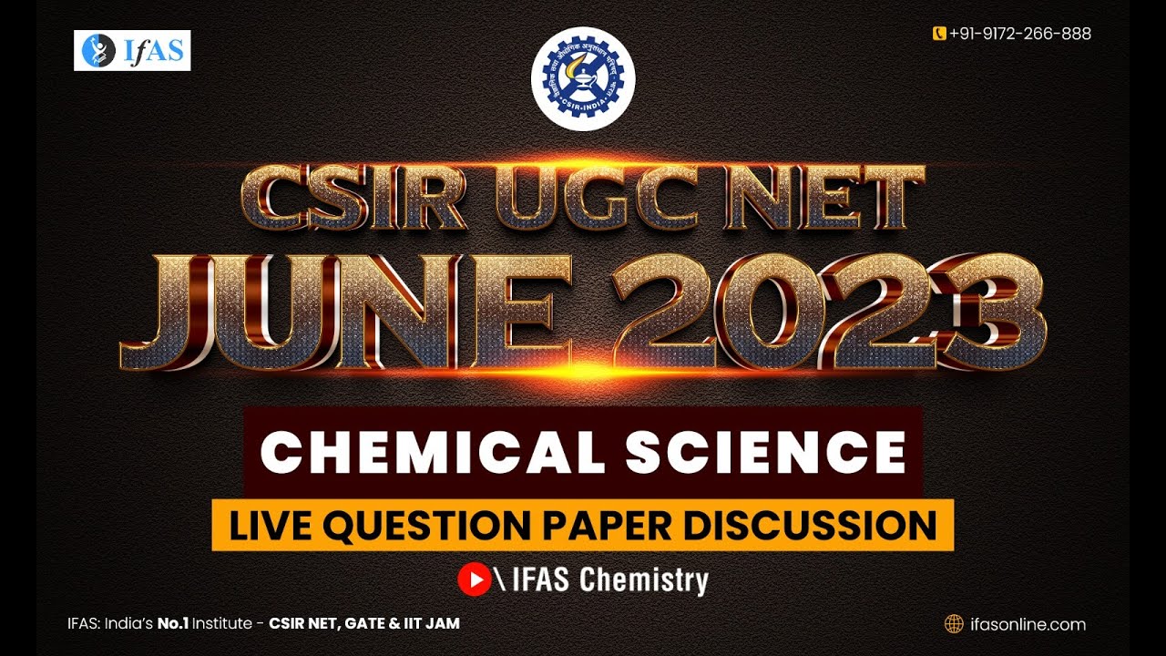 CSIR NET Chemistry Paper Solution - PYQ Solutions June 2023