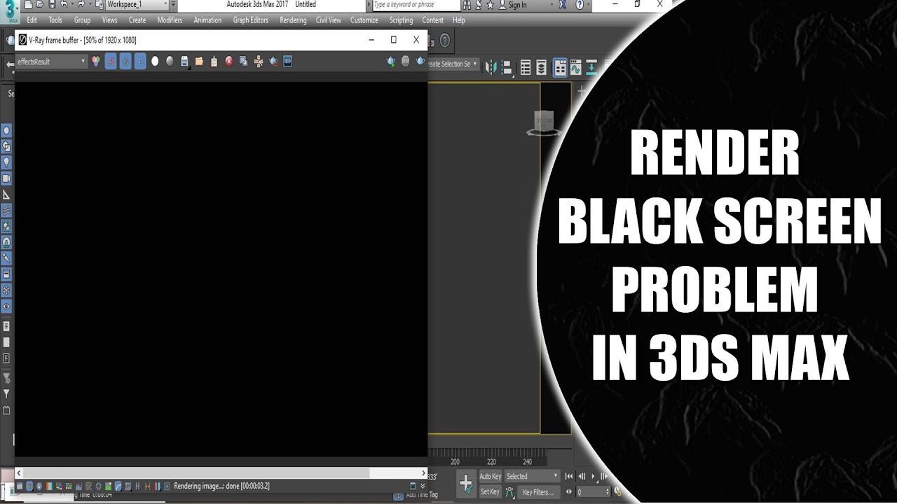Render Black Screen Problem in 3ds max #3dsmax #vray #3dscreation