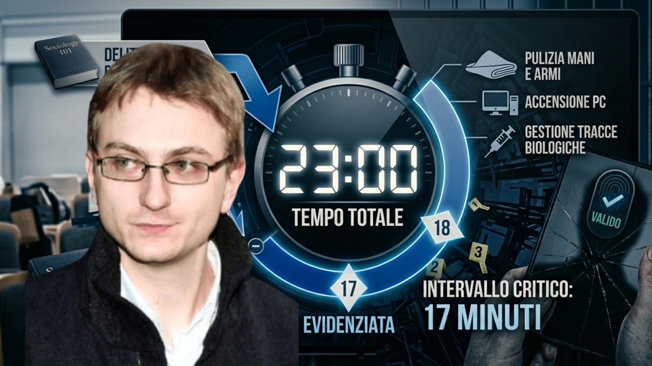 Alberto Stasi pi&ugrave; efficiente di un serial killer: 17 minuti che sfidano la biologia umana
