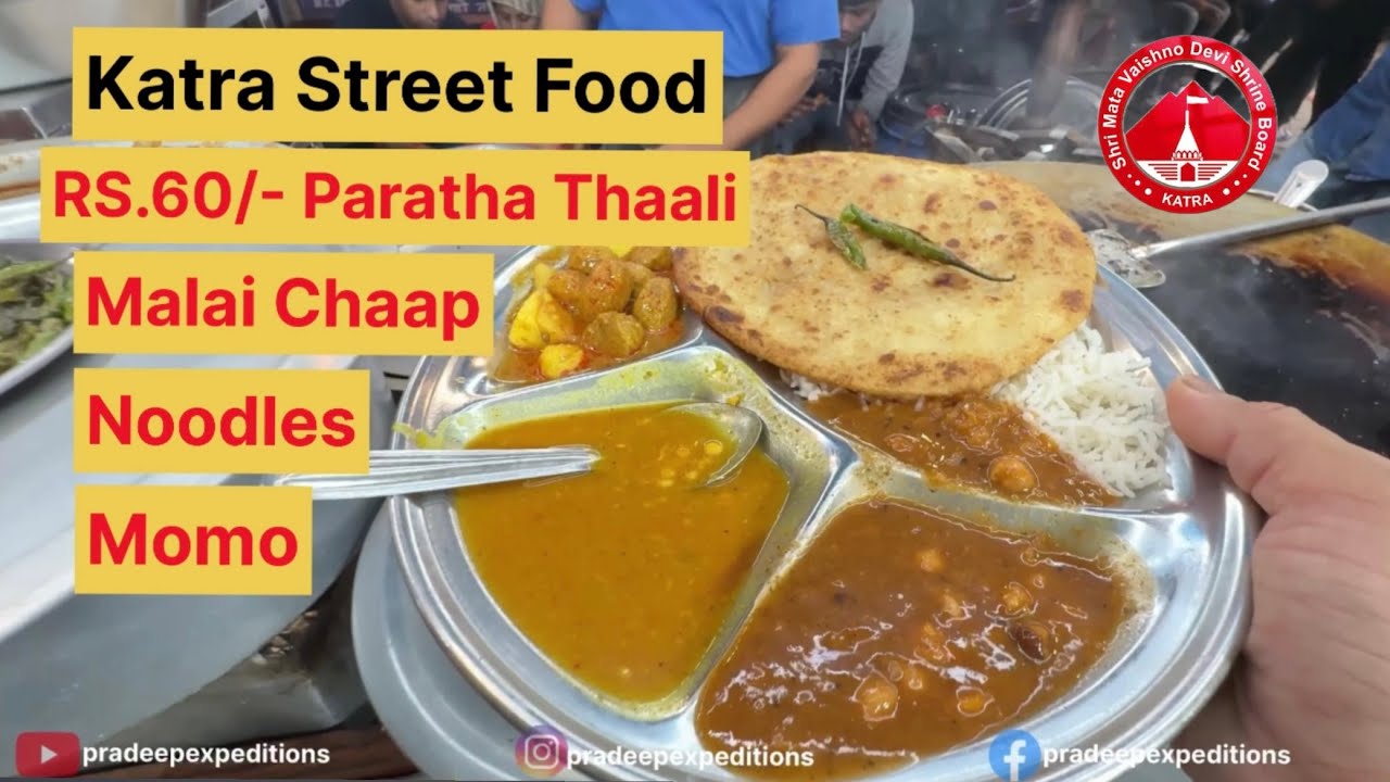 Katra Street Food I Best Street Food in Katra I Food Zone in Katra I Rs.60/- Parantha Thali in Katra