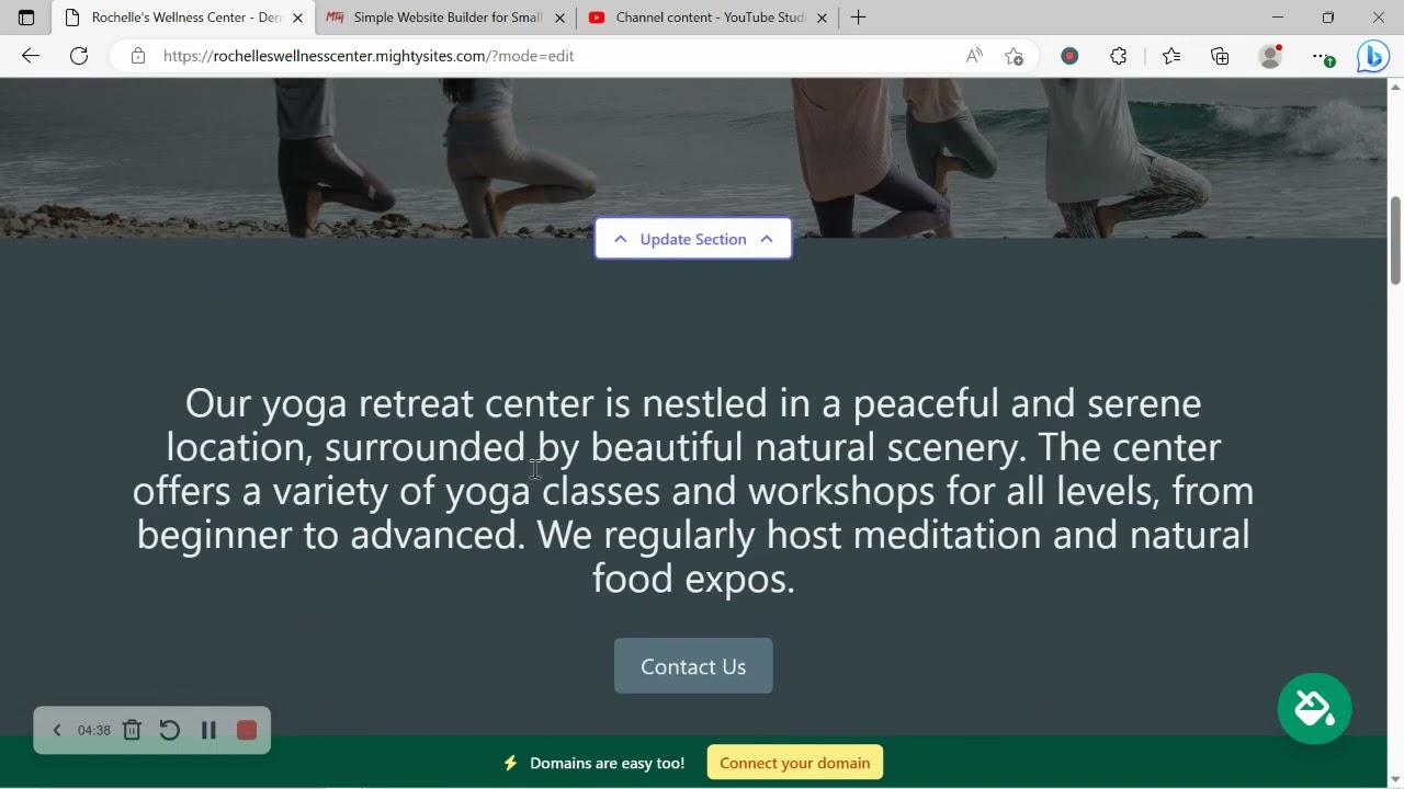 How to Make a Simple Website for a Yoga Retreat - EASY!