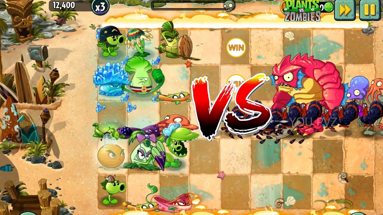 PVZ 2 - Random 5 Plants Team Vs Turkey & Gagantuar  Zombies - p1- Who's the stronger ? #pvzgameplay