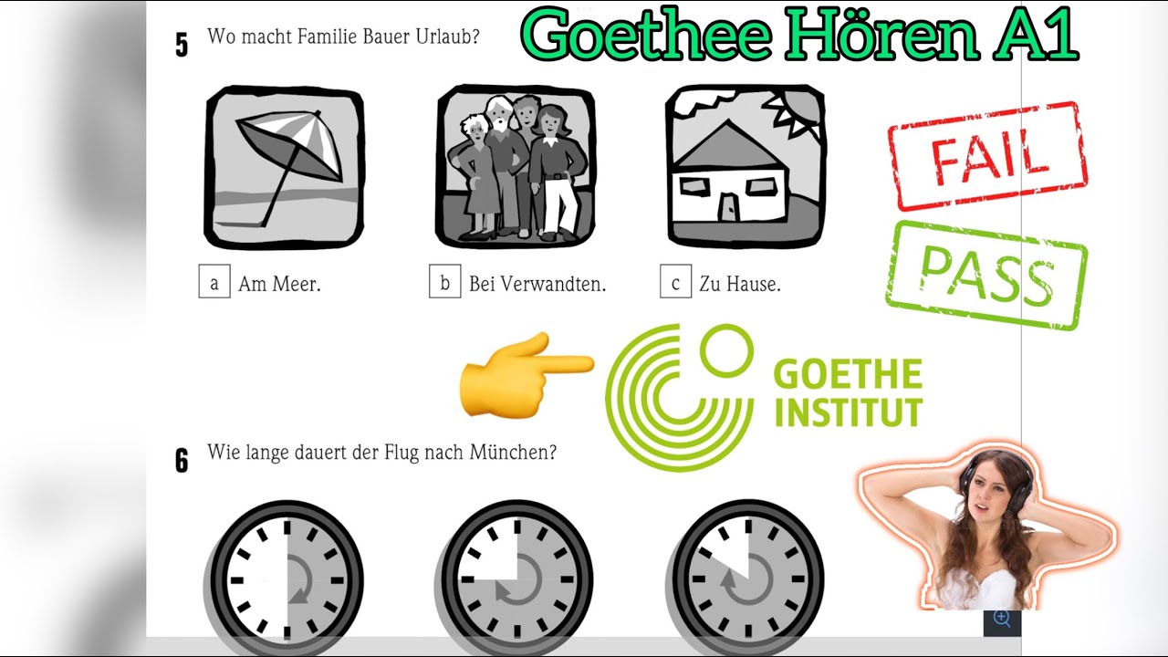 A1 German Exam Hören: Teil 1, 2 und 3 |Goethe institut (German Talks)