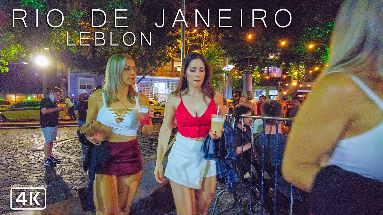 🇧🇷 Walking in Leblon Nightlife | Rio de Janeiro, Brazil | 4K UHD