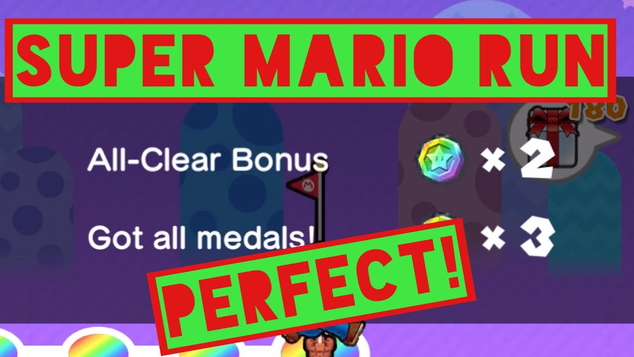The perfect run? Super Mario run remix 10 all available bonus medals collected